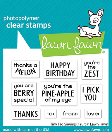 Lawn Fawn - Stamps - Tiny Tag Sayings: Fruit - LF3171