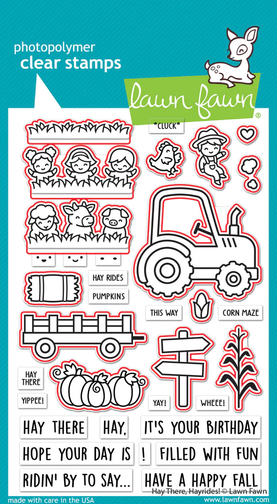 Lawn Fawn - Hay there, Hayrides! Stamp and Die Bundle