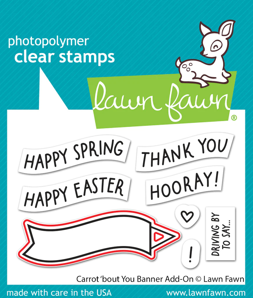 Lawn Fawn - Carrot ‘bout You Banner Add On - Stamp and Die Bundle