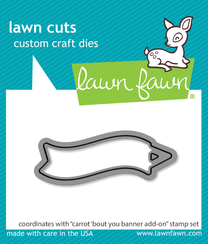 Lawn Fawn - Lawn Cuts- Carrot ‘bout You Banner Add On Dies - LF3352
