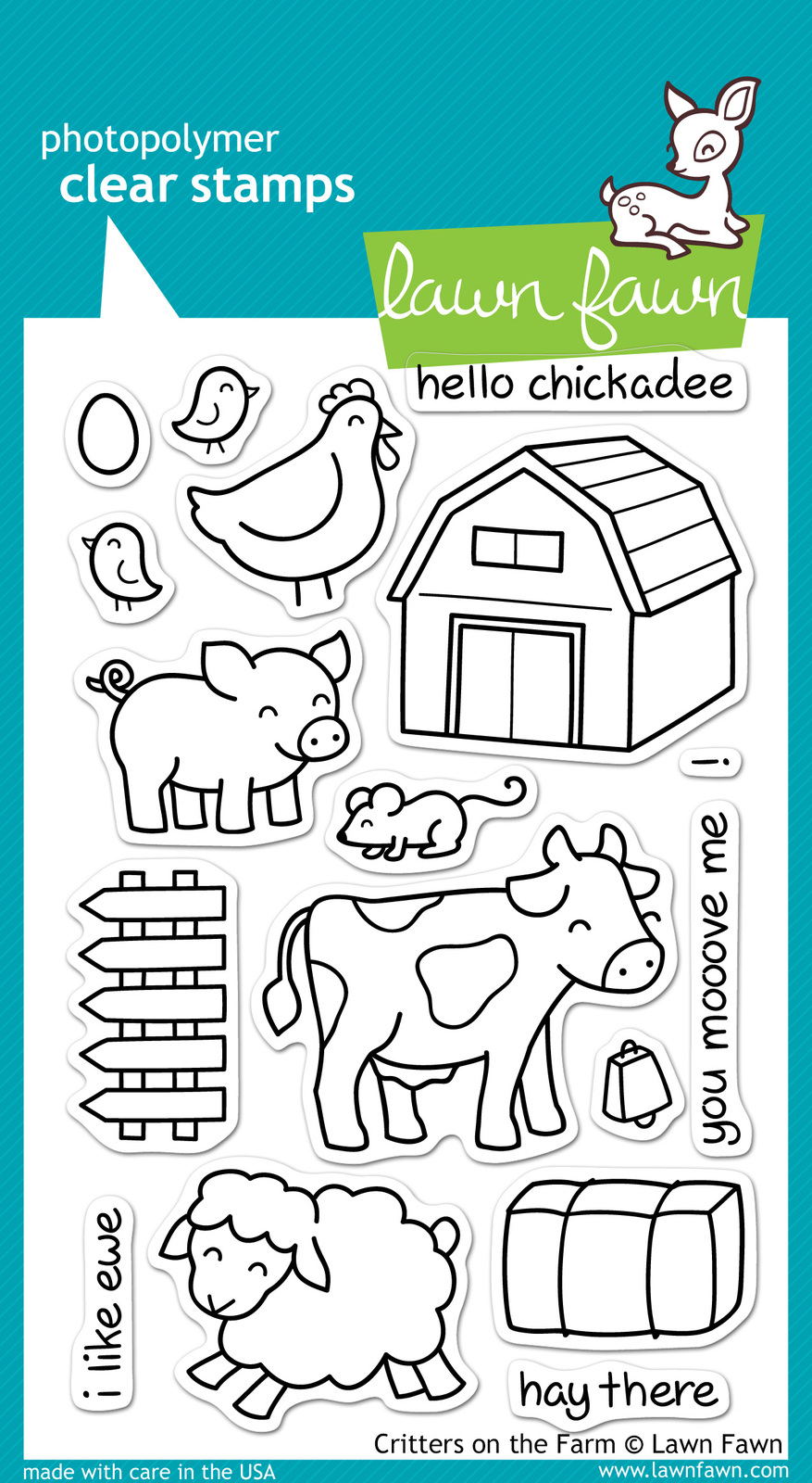 Lawn Fawn Stamps Critters on the Farm LF355 