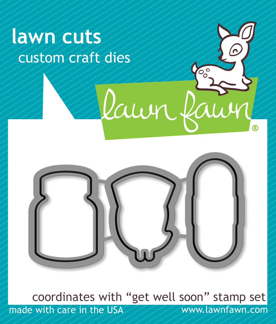 Lawn Fawn Cuts Get Well Soon Dies LF683 