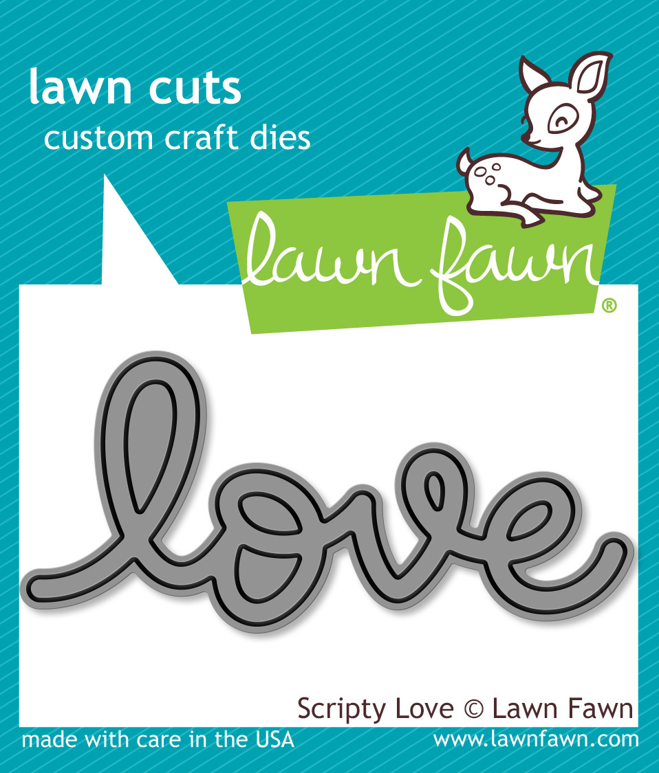 Lawn Fawn Cuts Scripty Love Dies LF794 