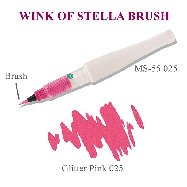 Zig Wink Of Stella Brush Glitter Marker Pink 