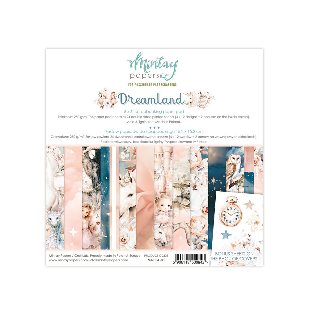 Mintay Papers 6x6 Papers 240gsm 24 Sheets Dreamland