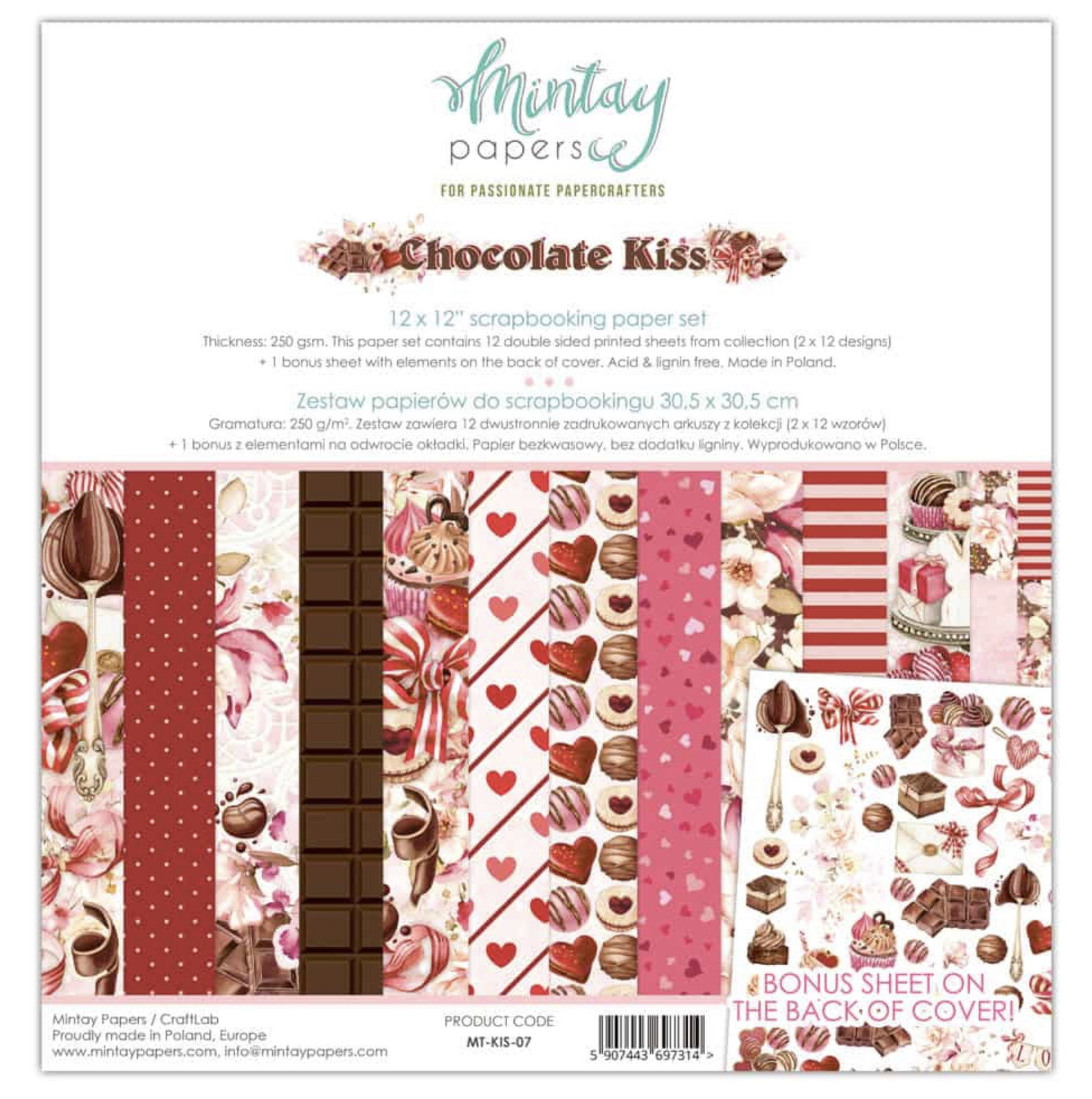 Mintay Papers 12x12 Papers 240gsm Chocolate Kiss