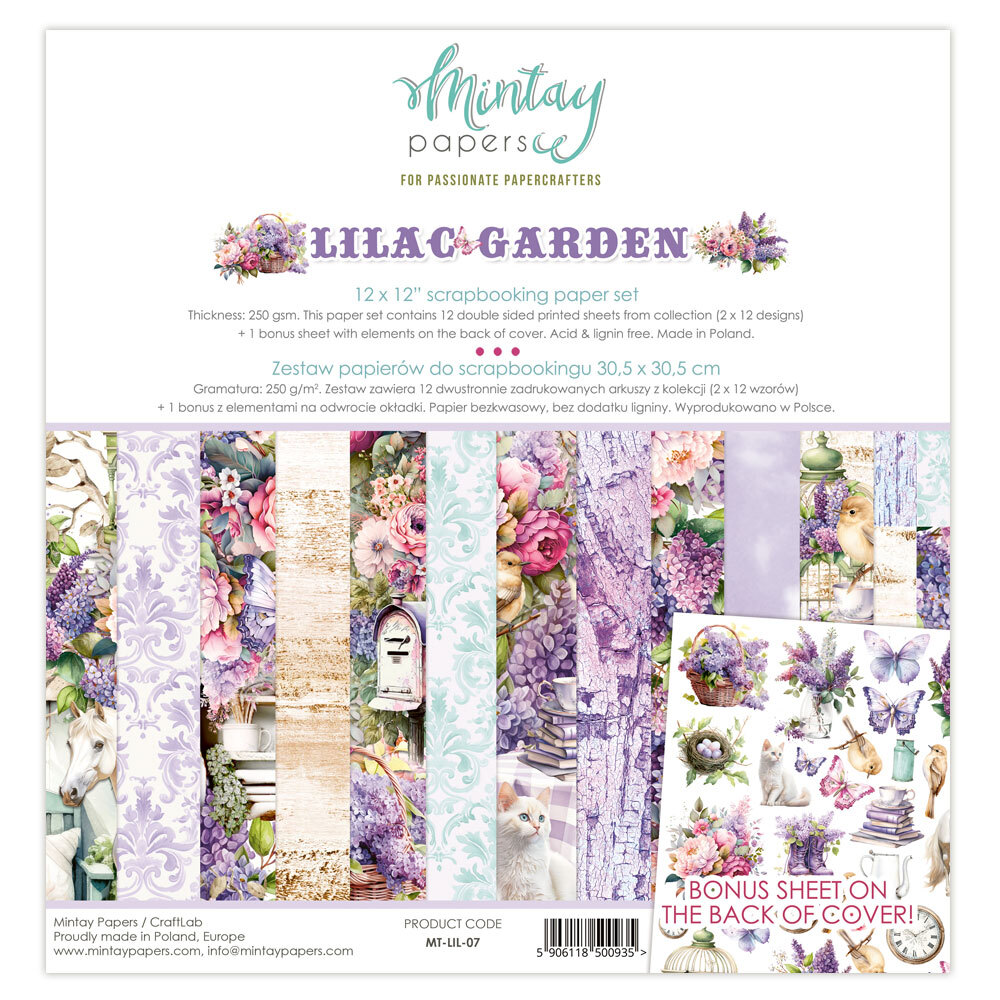 Mintay Papers 12x12 Papers 240gsm Lilac Garden