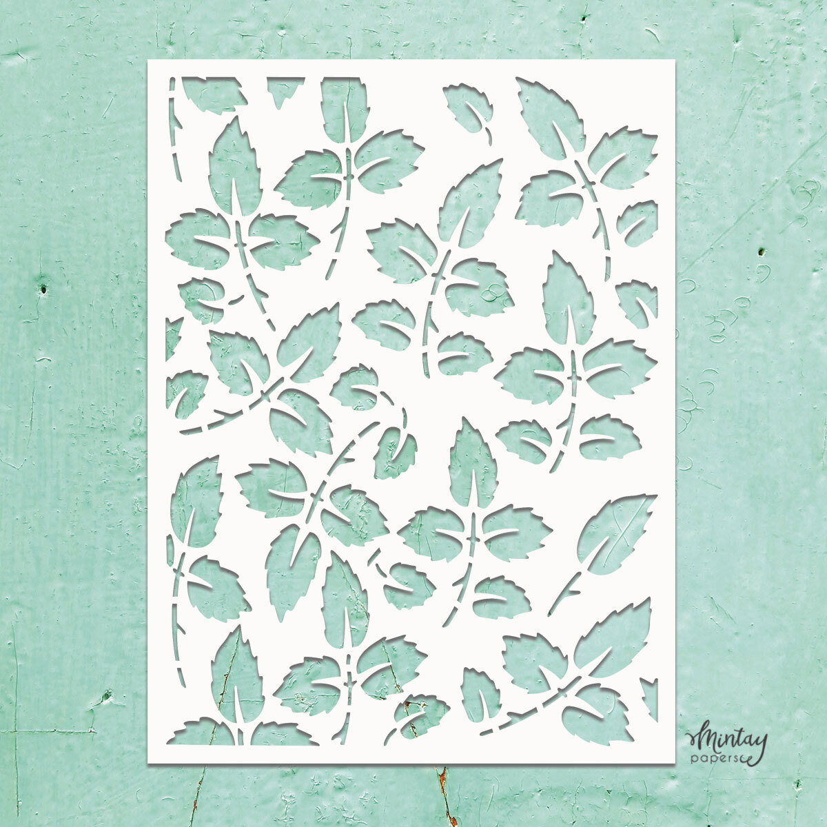 Mintay Kreativa Stencil 31 - Rose Leaves