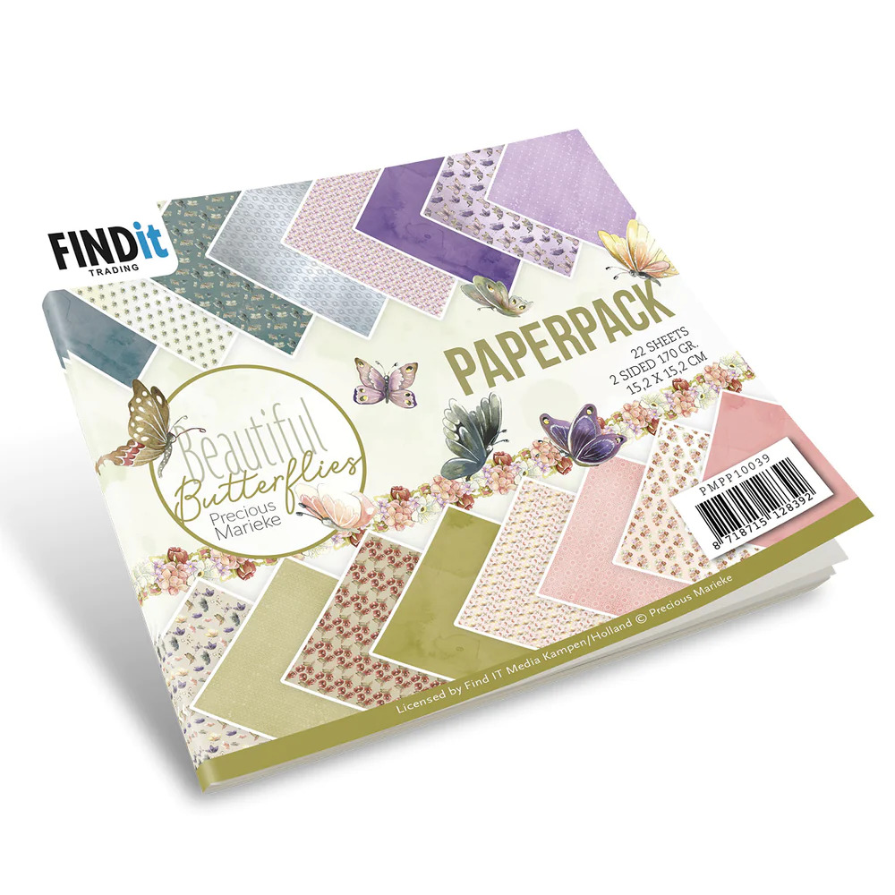 Precious Marieke Paper Pack - Beautiful Butterflies - PMPP10039