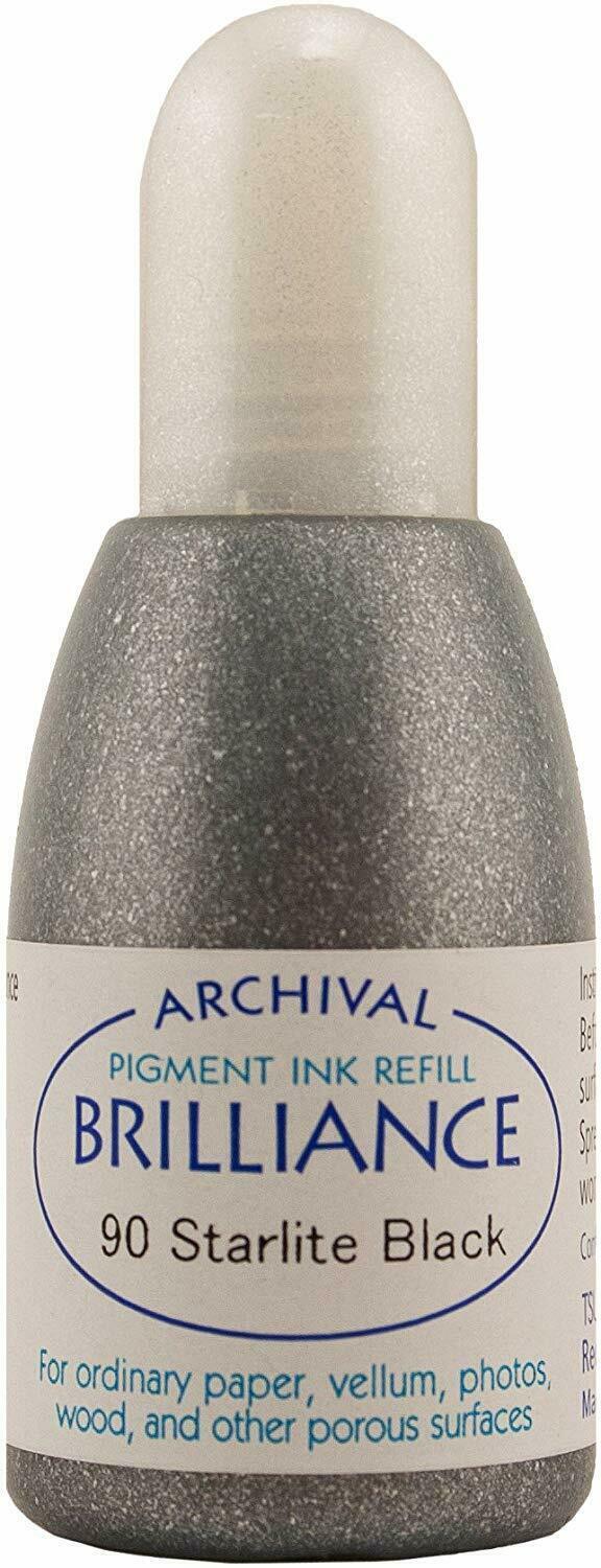 Memento Brilliance Ink Refill Reinker Starlite Black 20ml