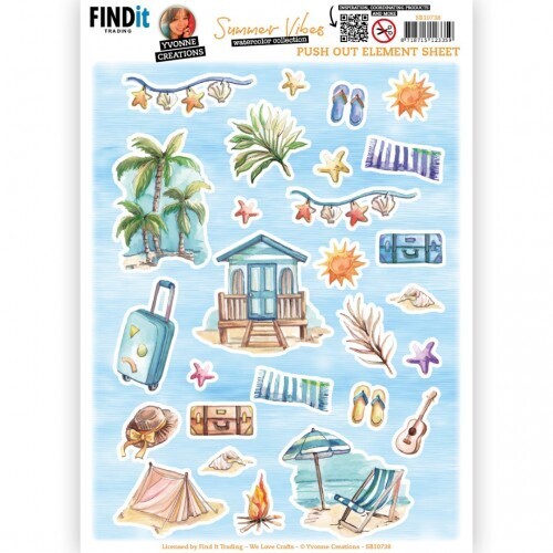 Yvonne Creations 3D Pushout - Summer Vibes - Small Elements B - SB10738