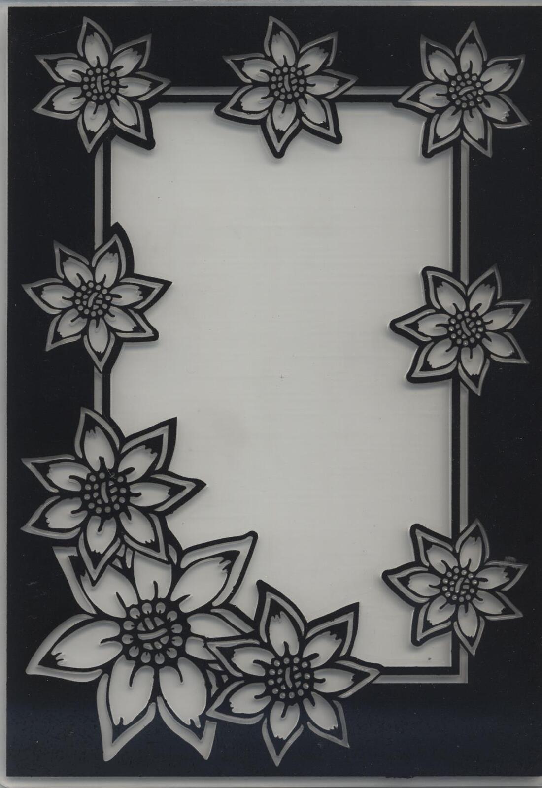 Embossing Folder Flower Frame 10.5cm x 14.5cm