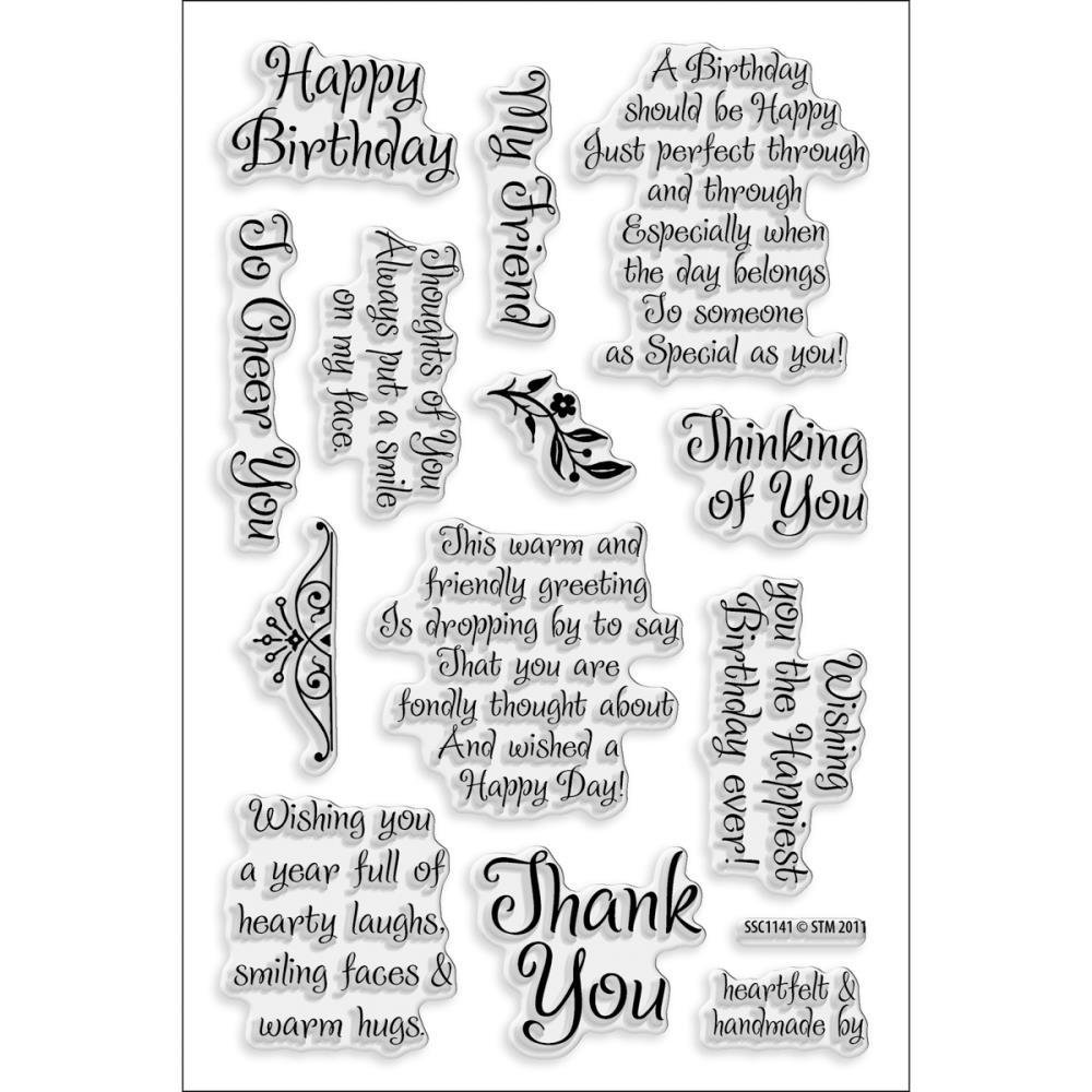 Stampendous Perfectly Clear Stamps Friendly Phrases