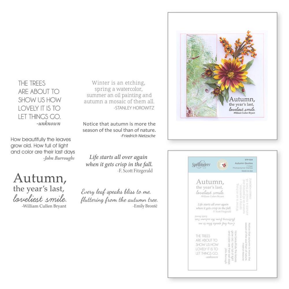 Spellbinders Clear Stamps Susan's Autumn Quotes STP-024