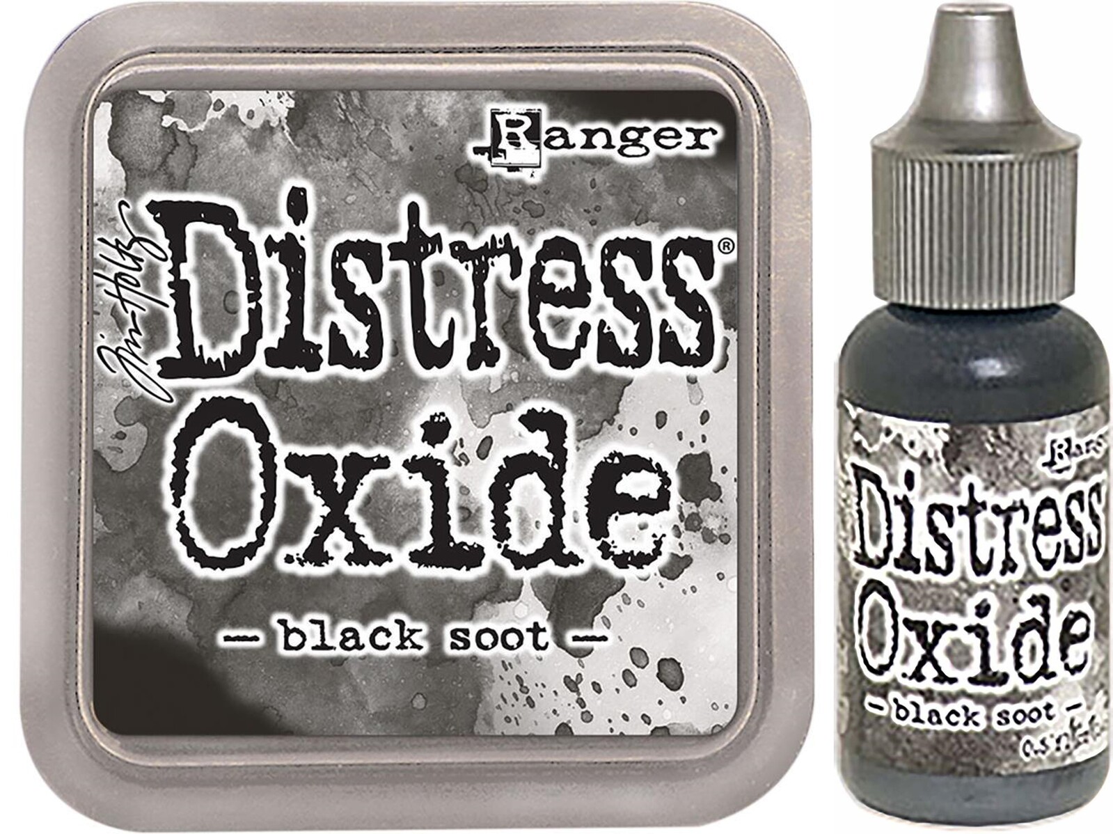 Tim Holtz Distress Oxide Ink Pad + Reinker Black Soot