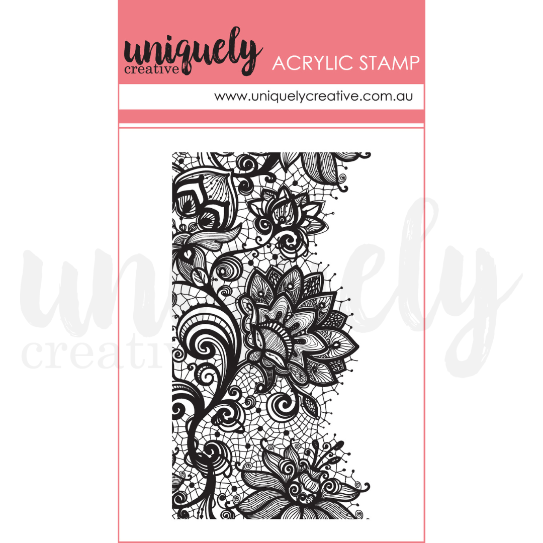 Uniquely Creative Floral Doily Mark Making Mini Stamp