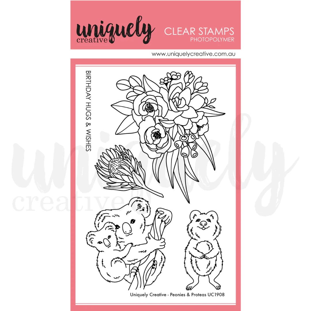 Uniquely Creative Peonies & Proteas Stamp