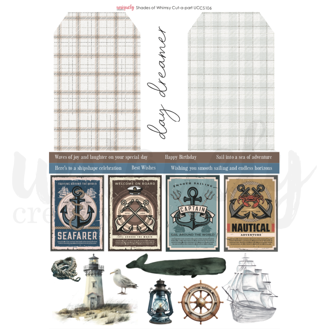 Uniquely Creative Cut-a-Part Sheet Shades of Whimsy