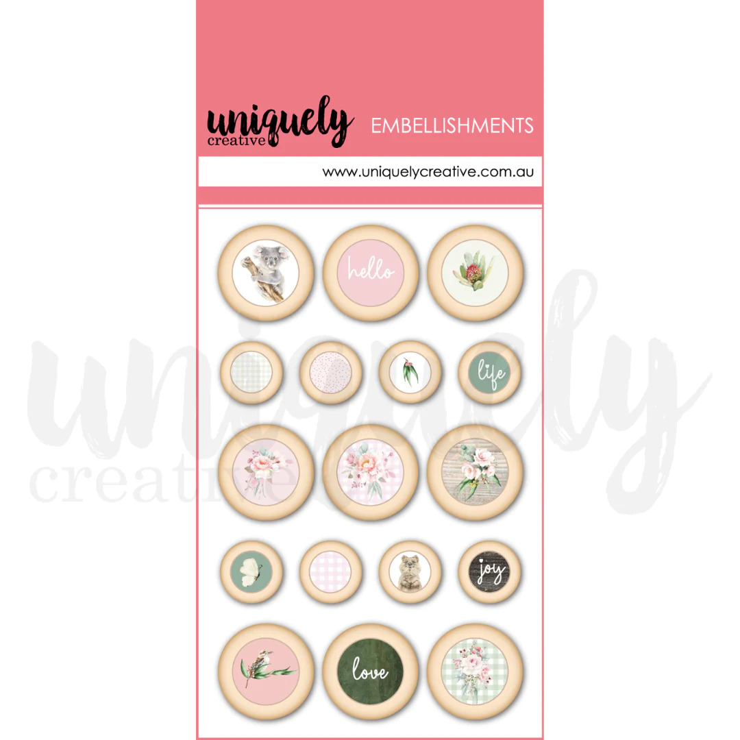 Uniquely Creative Peonies & Proteas Wooden Buttons