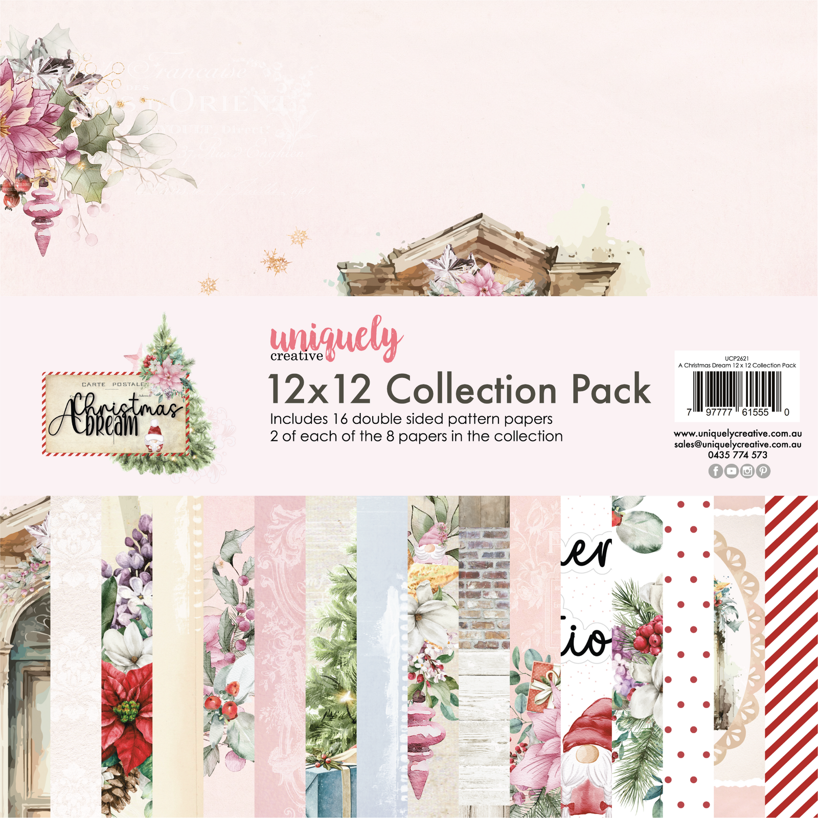 Uniquely Creative 12x12 Cardstock 210gsm A Christmas Dream
