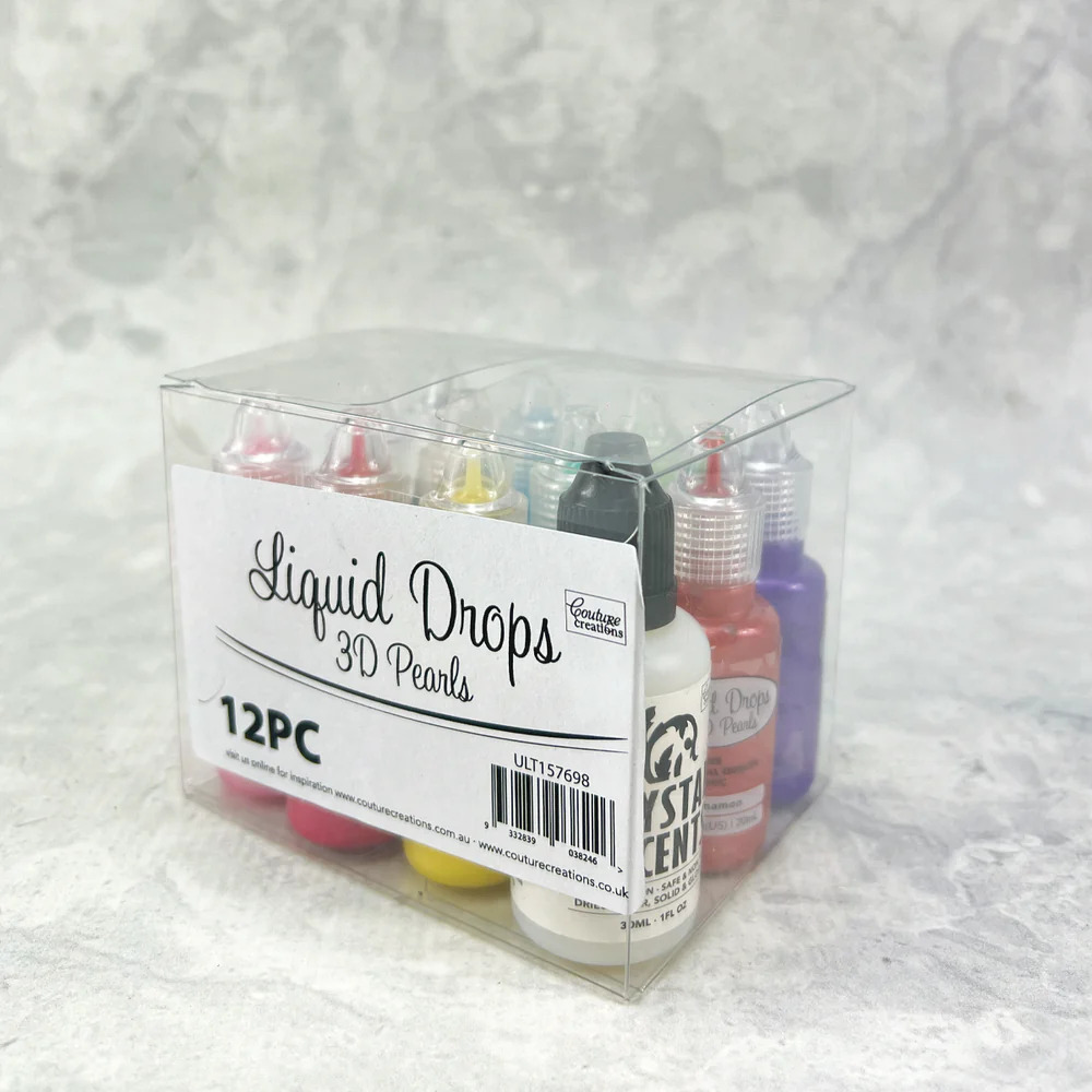 Liquid Drops 3D Pearls Set 12 Colours Bottles