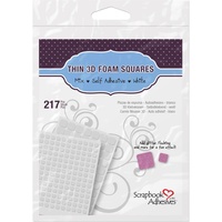 Scrapbook Adhesives Thin 3D Double-Sided Adhesive Foam Squares White 217pcs