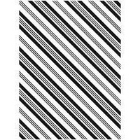 DARICE Embossing Folder Diagonal Candy Cane Stripe Background 10.5cm x 14.5cm