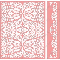 CUTTLEBUG Embossing Folder Anna Griffin Reflected Damask Border Set A2