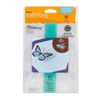 CUTTLEBUG Embossing Folder Anna Griffin Feather Illusion Border Set 5x7