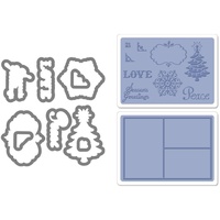 Sizzix Framelits Die Set 9PK w/Textured Impressions Collage Frames Set 657973