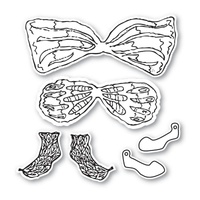 Sizzix Framelits Die Set 6PK w/Stamps Garden Fairies Accessories 658421