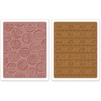 Sizzix Tim Holtz Texture Fades Bottlecaps & Rulers 658575 FREE SHIPPING