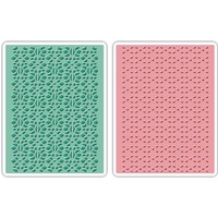 Sizzix Textured Impressions Embossing Folders 2PK Lace Set - FREE SHIPPING