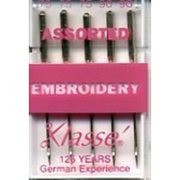 Klasse Machine Embroidery Needles Assorted 75/11 and 90/14 FREE SHIPPING