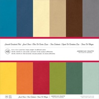 American Crafts Smooth Cardstock 12X12 48 Sheets Jewel Tones FREE SHIPPING