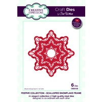 Sue Wilson Dies Festive Collection Scalloped Snowflake Frame CED3120