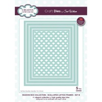 Sue Wilson Dies Shadow Box Collection Scalloped Lattice Frames CED9306