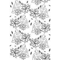 Couture Creations Embossing Folder 5x7 Wrapped in Joy Poinsettia Lullaby