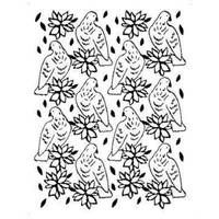Couture Creations Embossing Folder A2 4.25 x 5.5 Wrapped in Joy A Songbird's Poinsettia