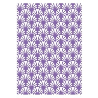 Couture Creations Embossing Folder A2 4.25 x 5.5 The Marriot Collection Peacock Fans