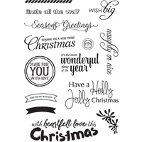 Couture Creations 4x6 Stamp Set Christmas Emporium Season's Greetings