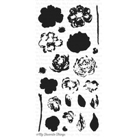 My Favorite Things Clearly Sentimental Watercolor Flowers Stamps 4X8