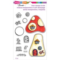 Stampendous Fran's Clear Stamps & Dies - Mushroom Home FREE SHIPPING