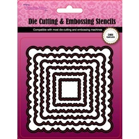 CraftsToo Cutting and Embossing Nesting Dies Scalloped Squares Frames 9
