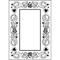CRAFTS-TOO Embossing Folder Happy Valentines Frame 4.25x5.5 FREE SHIPPING
