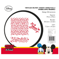 Tattered Lace Disney Vintage Merry Christmas Embossing Folder DIS0115EFDL002