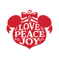 Tattered Lace Die Disney Vintage Love Peace Joy Plaque Die DIS0120DL025