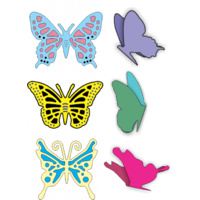 Cheery Lynn Designs DL112AB Exotic Butterflies Small #1 with Angel Wings