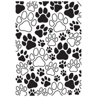 Kaisercraft Embossing Folder 19.5cm x 10.5cm Paw Prints EF260 FREE SHIPPING
