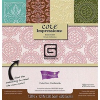 Core'dinations Core Impressions Basic Grey Ornate Cardstock Pad 12X12 20 sheets